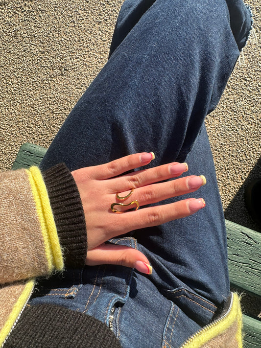 Bague ajustable - acier inoxydable doré