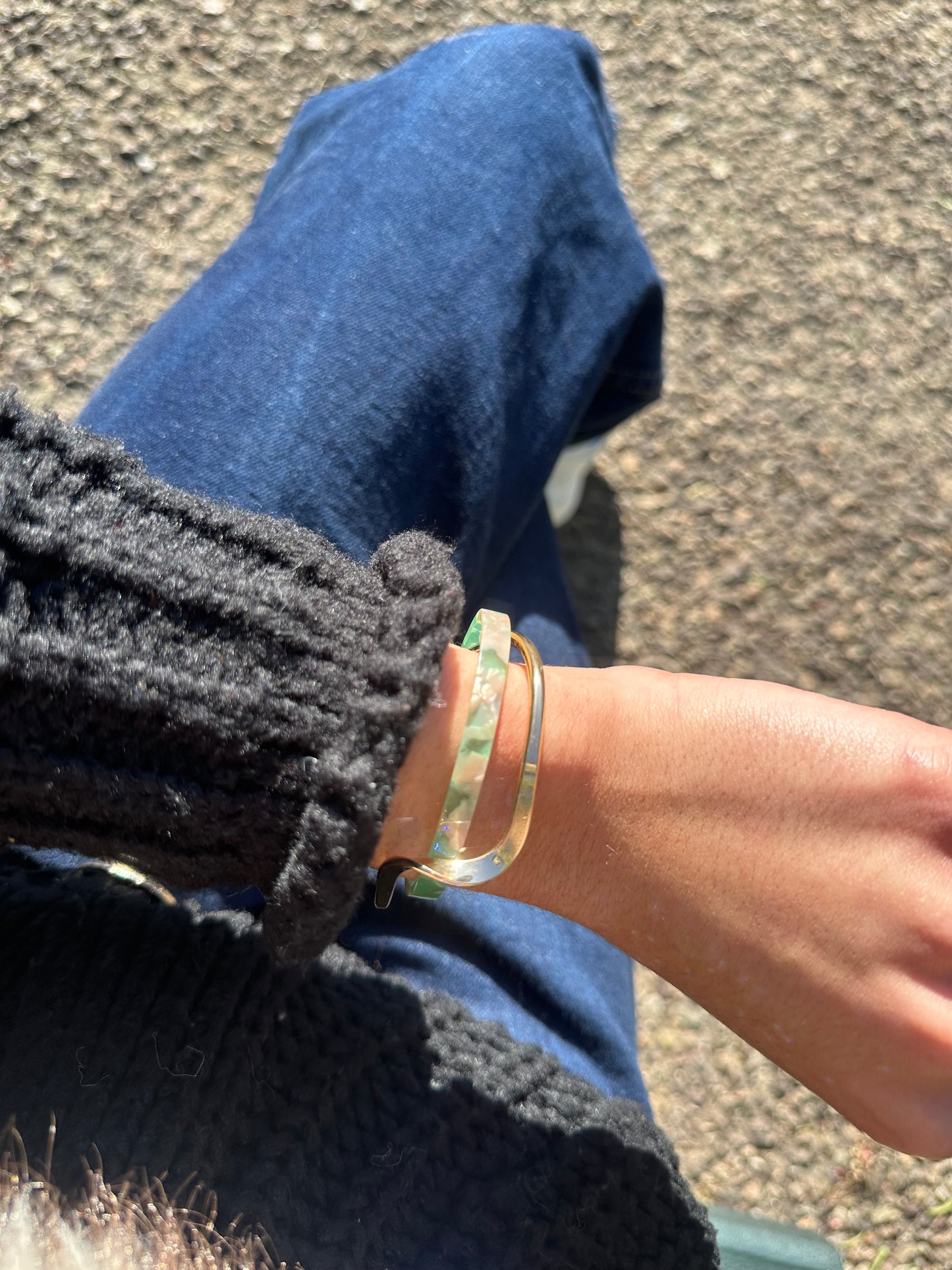 Jonc - acier inoxydable doré