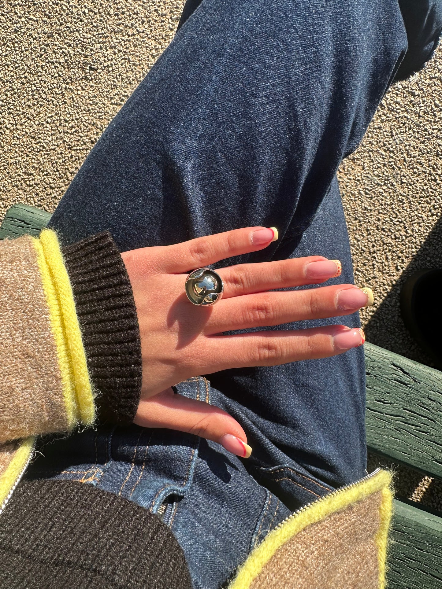 Bague ajustable - acier inoxydable argenté