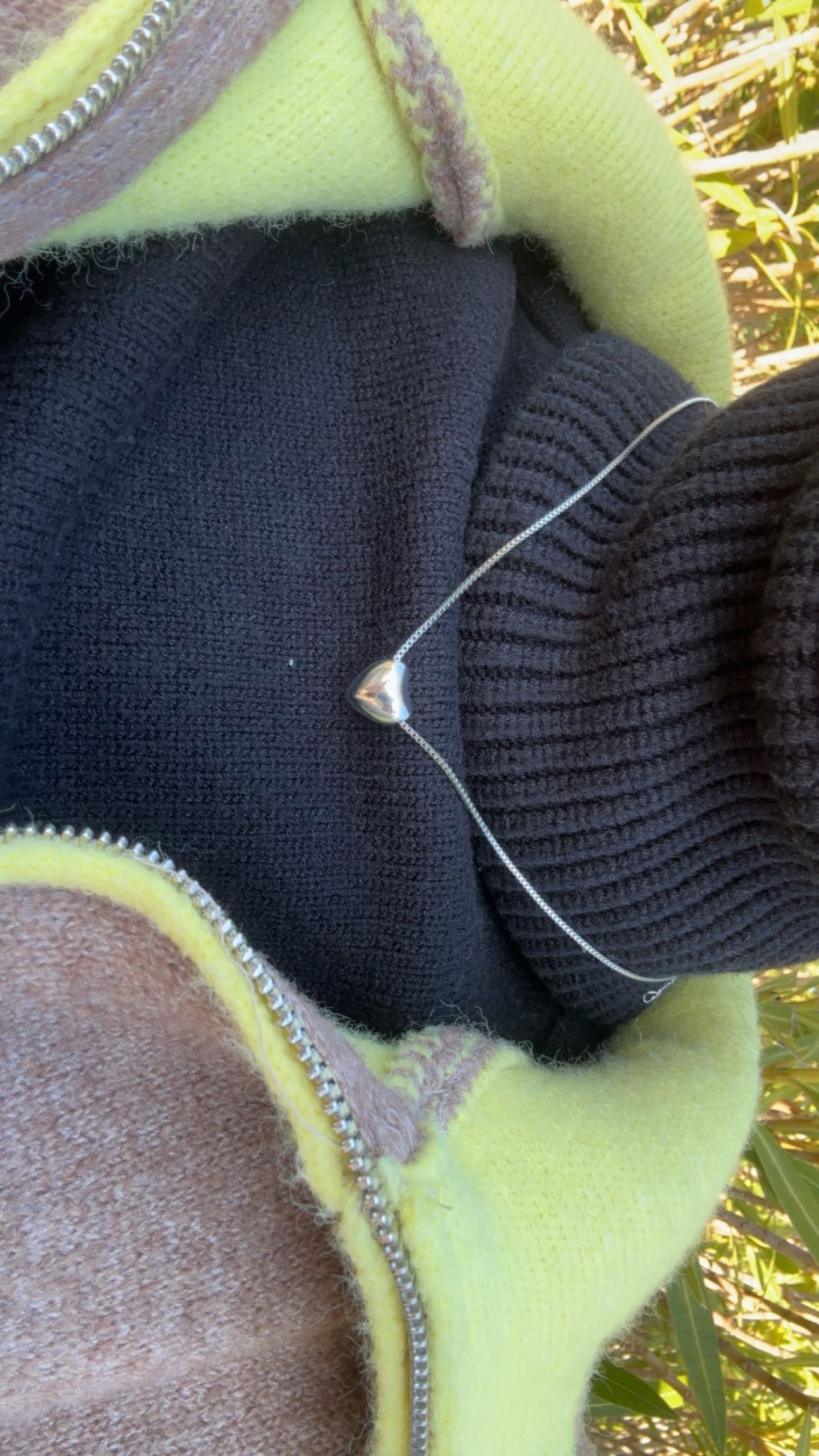 Collier coeur - alliage argenté