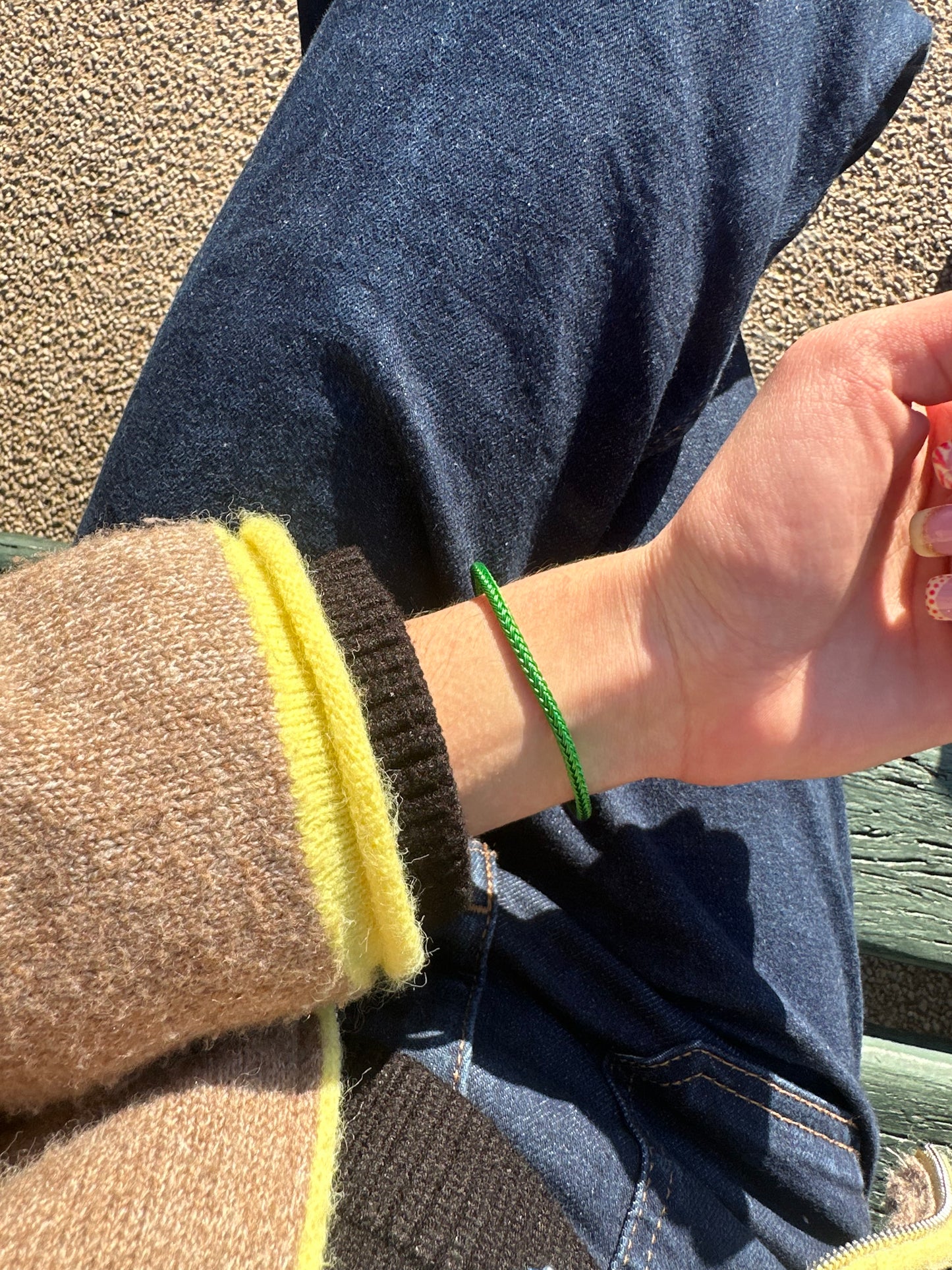 Bracelet cordon cœur - acier inoxydable doré