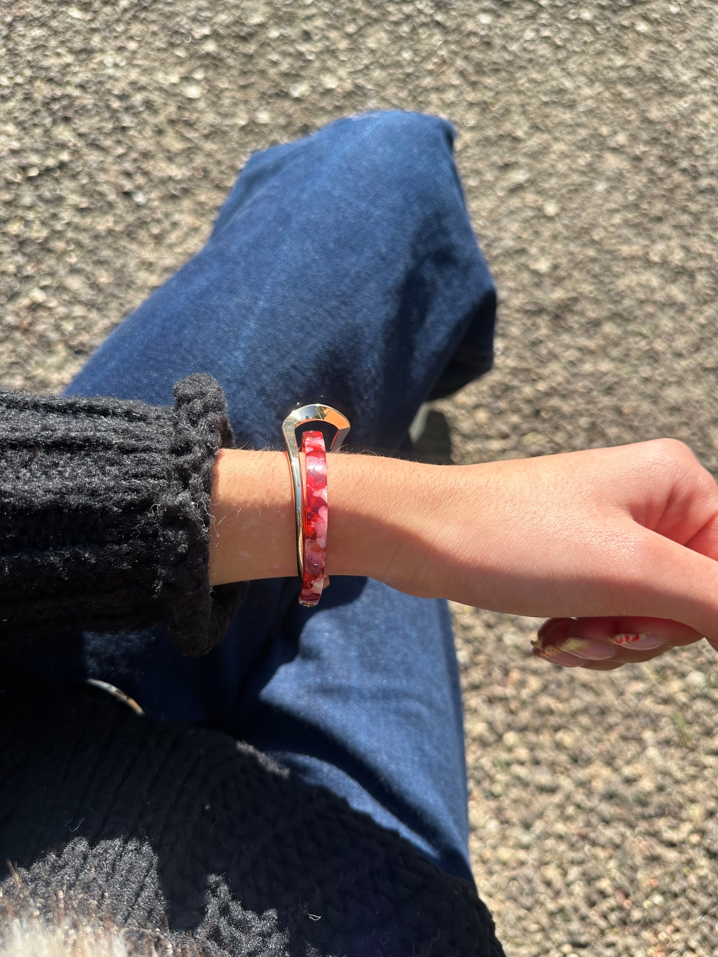 Jonc - acier inoxydable doré