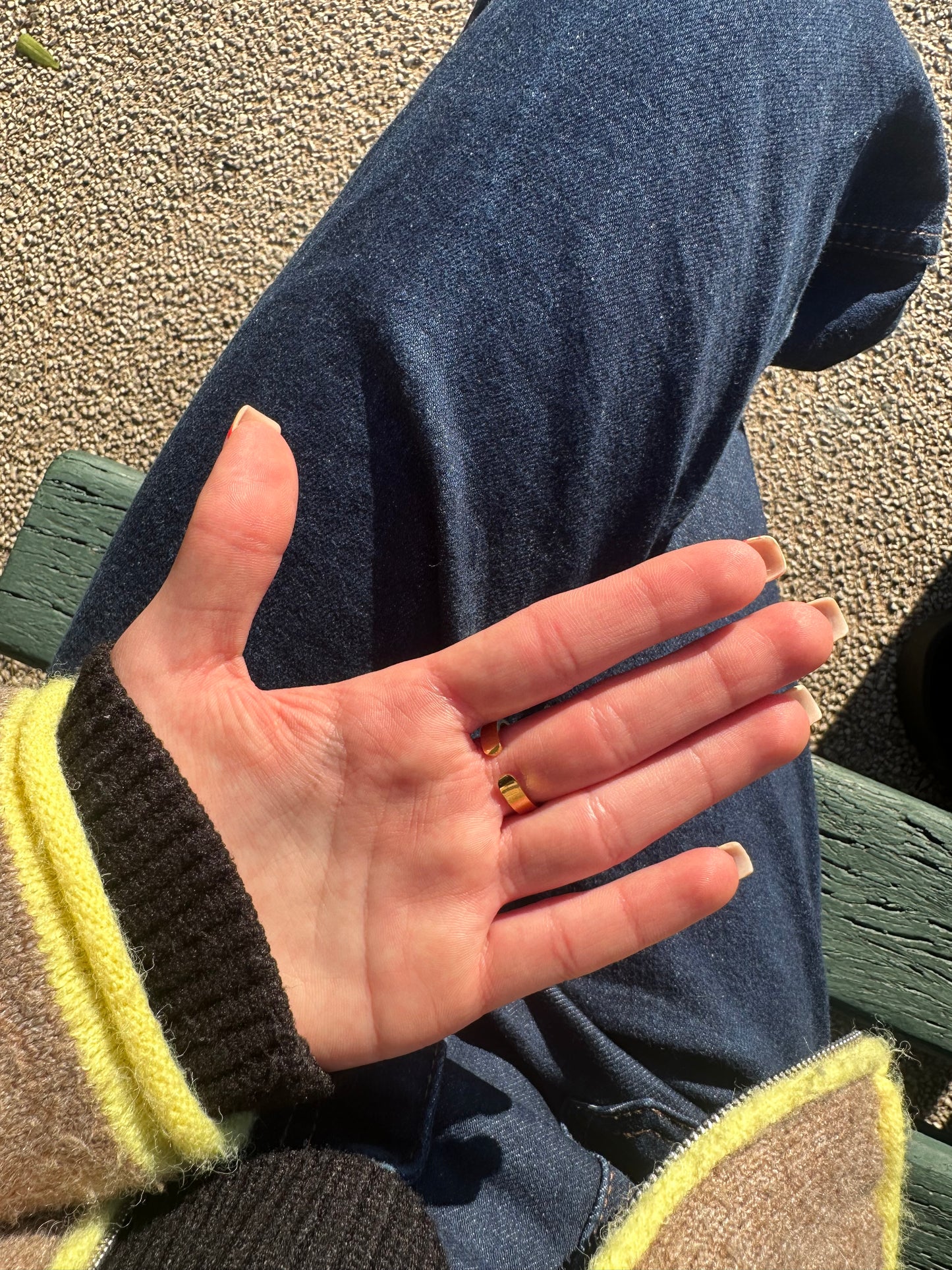 Bague ajustable fleur - cuivre doré