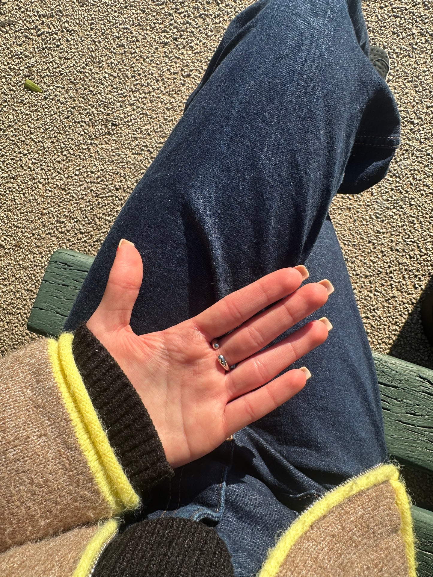 Bague ajustable - cuivre argenté