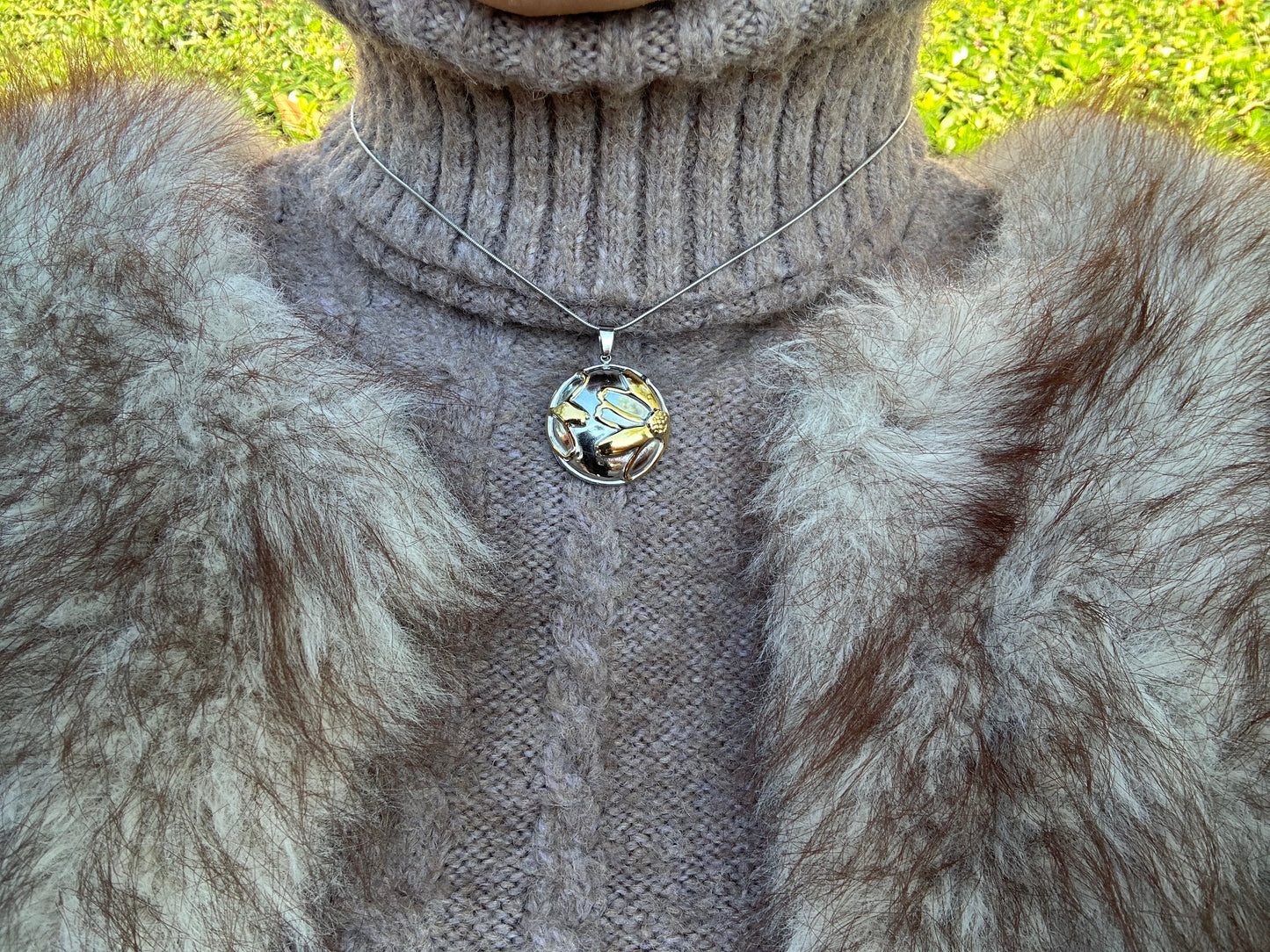 Collier - acier inoxydable doré et argenté