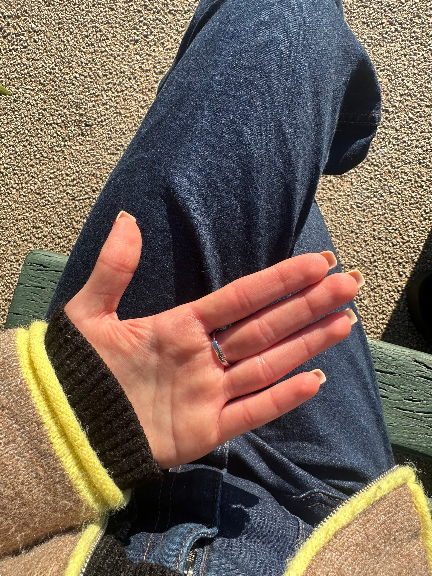 Bague ajustable - acier inoxydable argenté