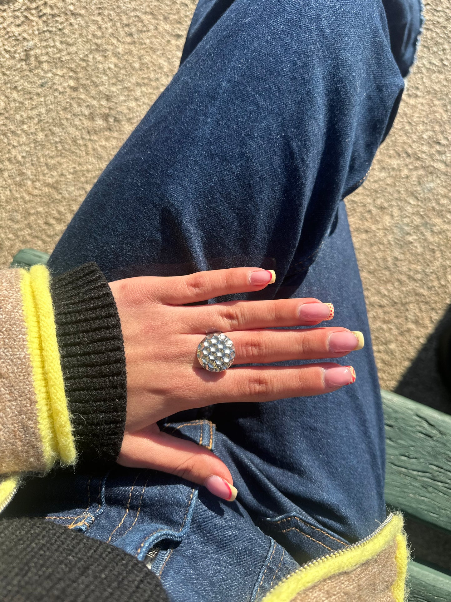 Bague ajustable - acier inoxydable argenté