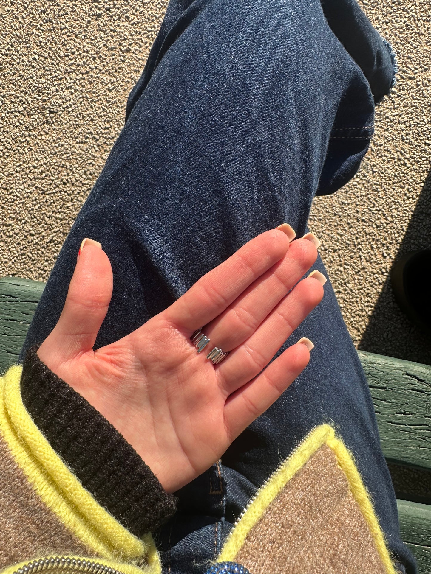 Bague ajustable - acier inoxydable argenté