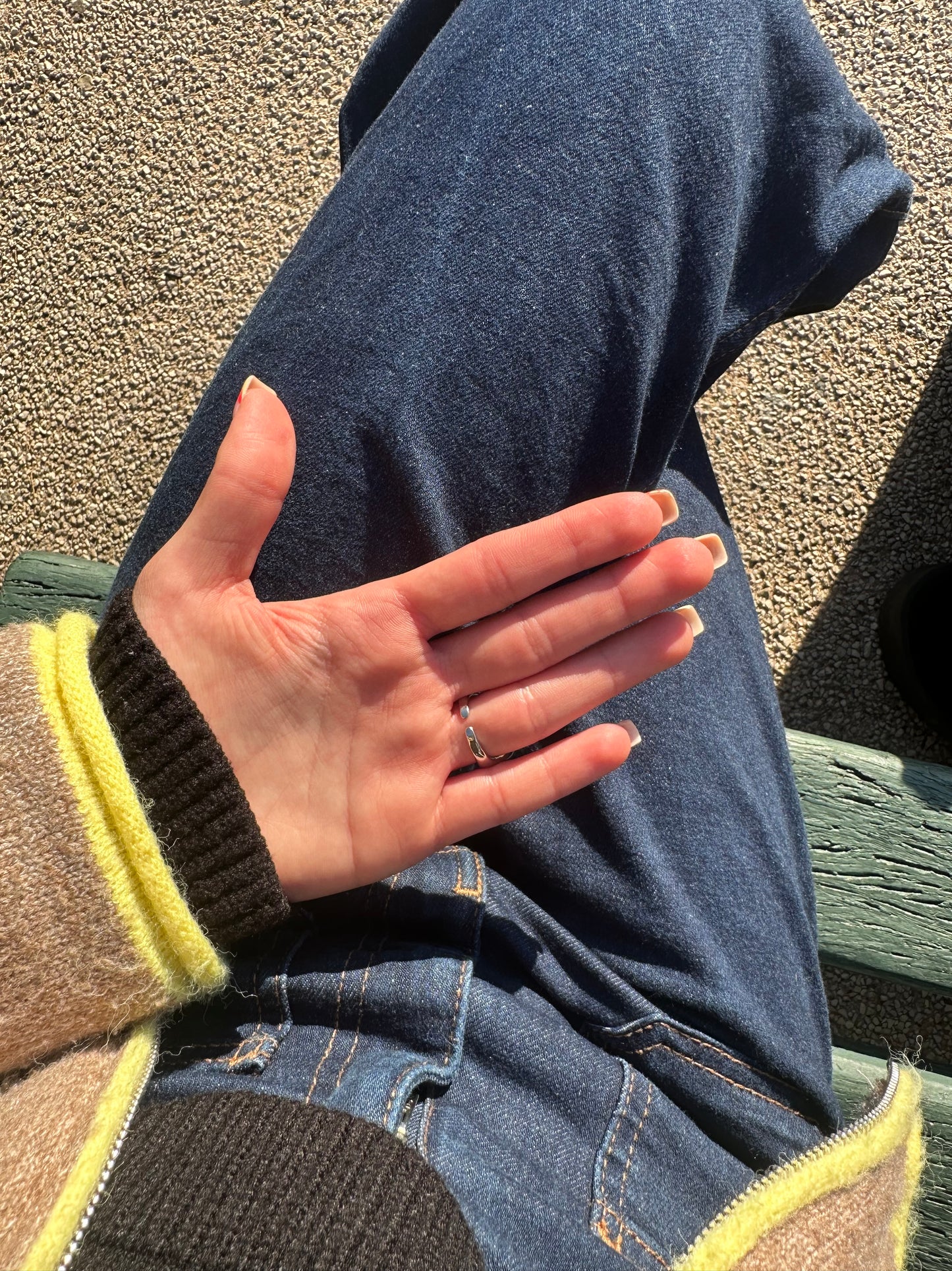 Bague ajustable - cuivre argenté