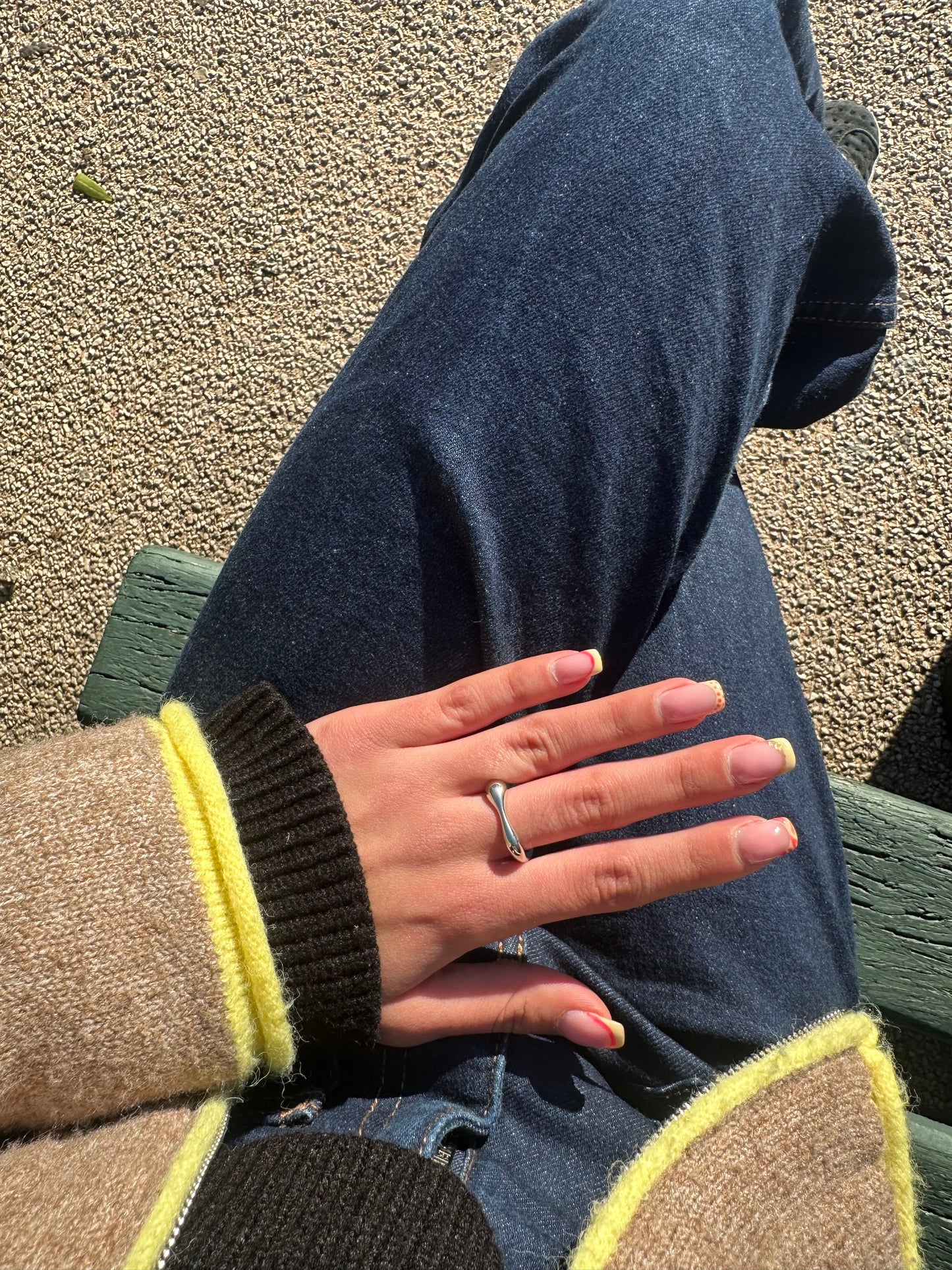 Bague ajustable - cuivre argenté