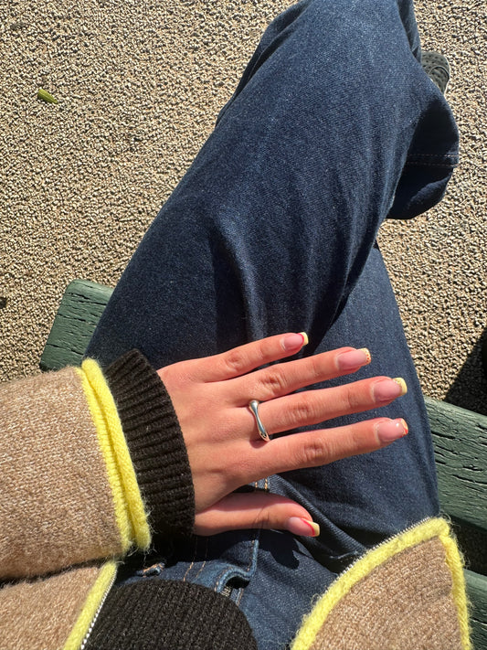 Bague ajustable - cuivre argenté