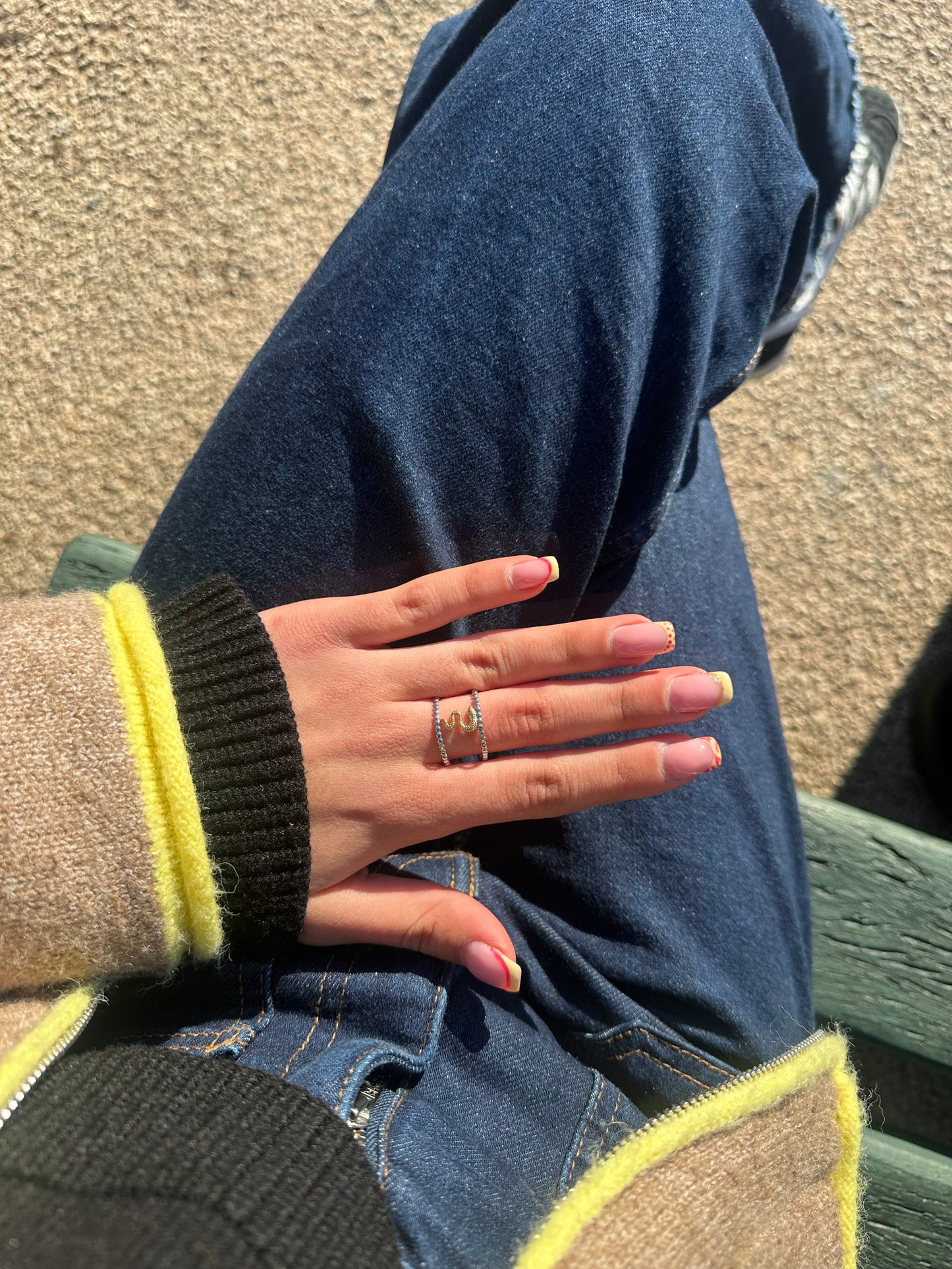 Bague ajustable - acier inoxydable doré et argenté