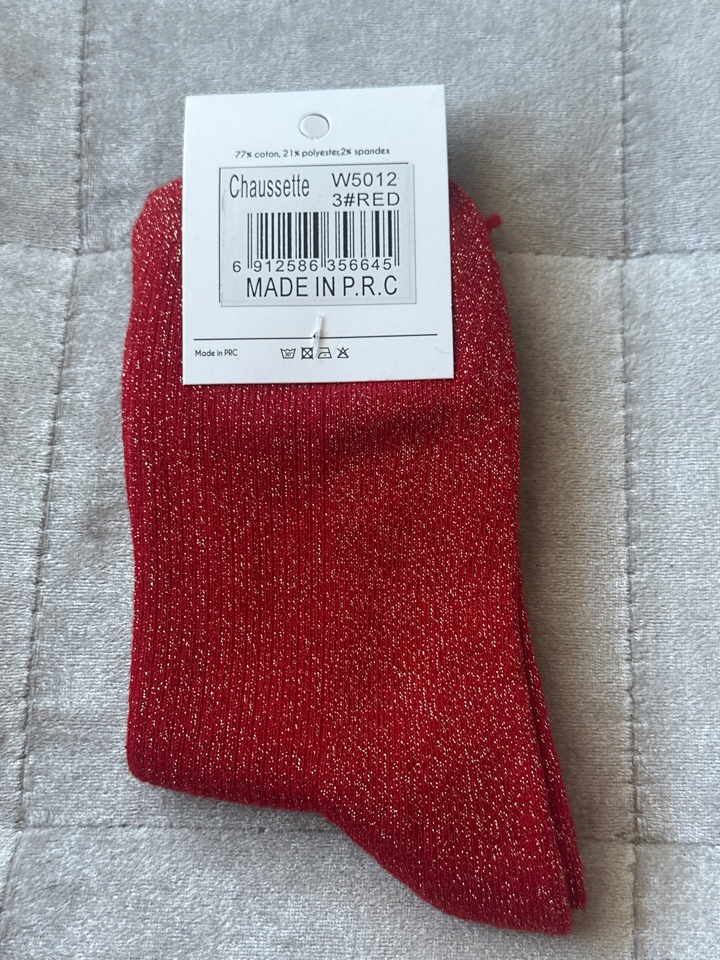 Chaussettes pailletées message « princesse »