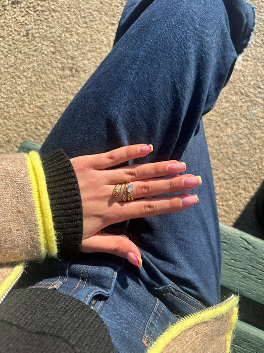 Bague ajustable - cuivre doré