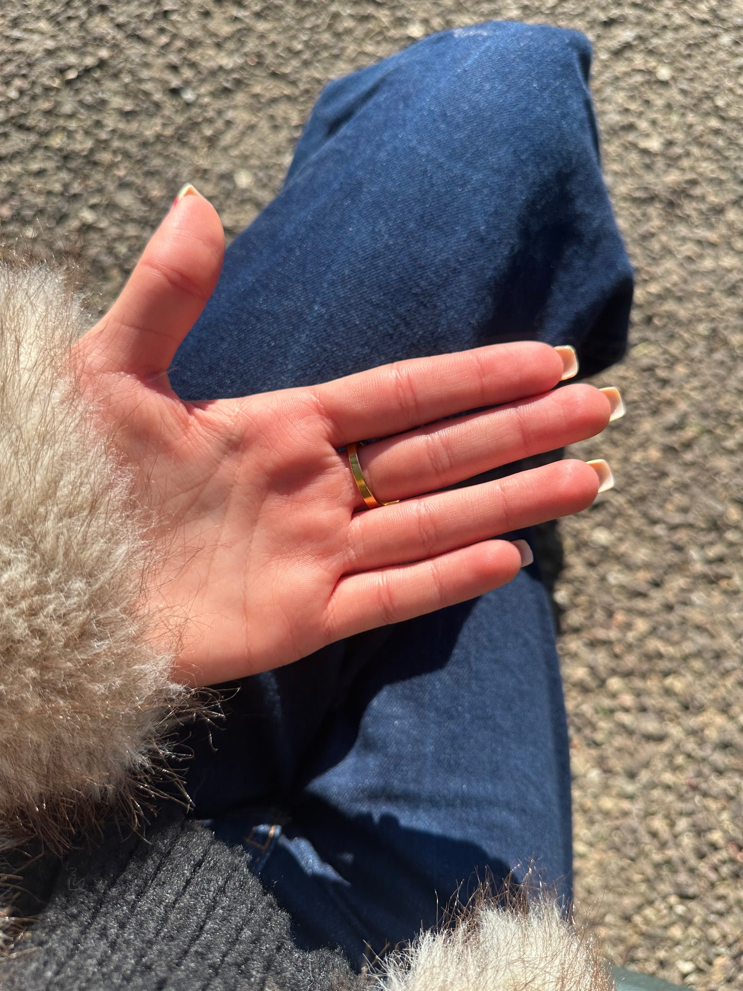 Bague ajustable - acier inoxydable doré