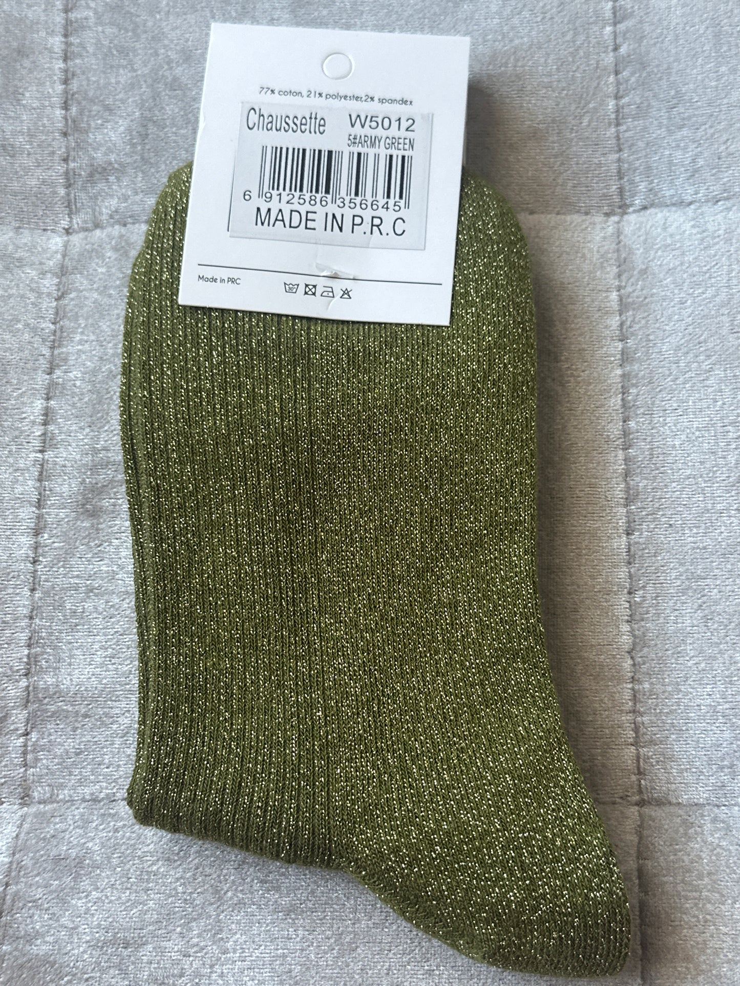 Chaussettes pailletées message « princesse »