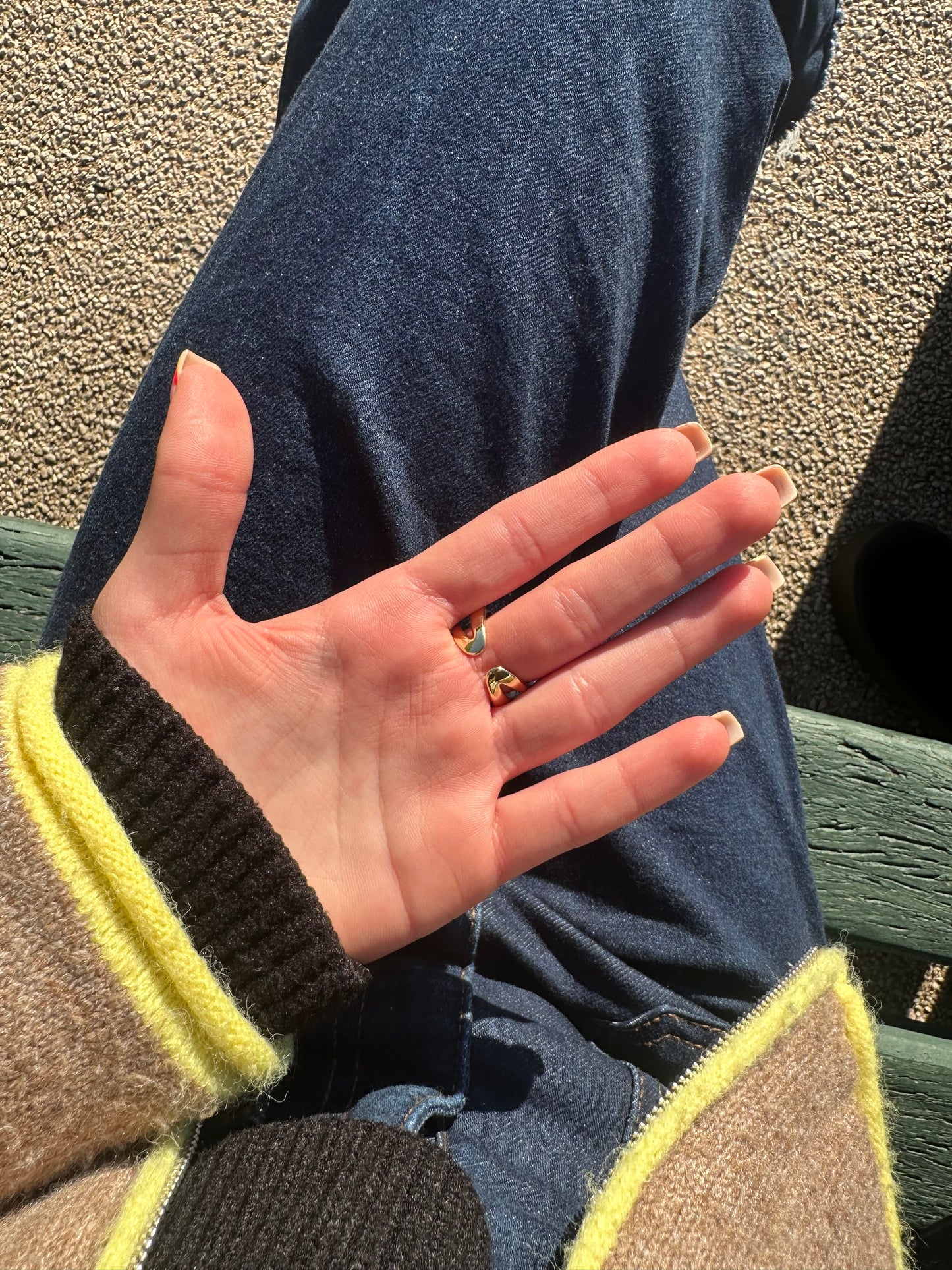 Bague ajustable - cuivre doré