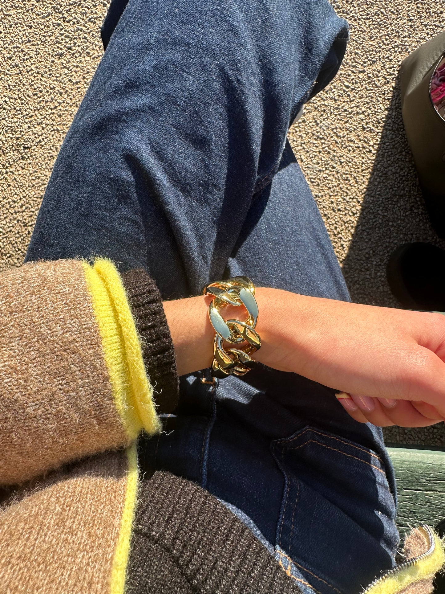 Bracelet gros maillons - fantaisie