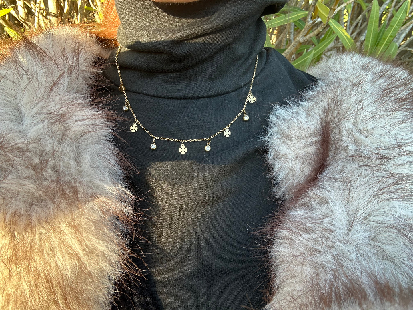 Collier - acier inoxydable doré