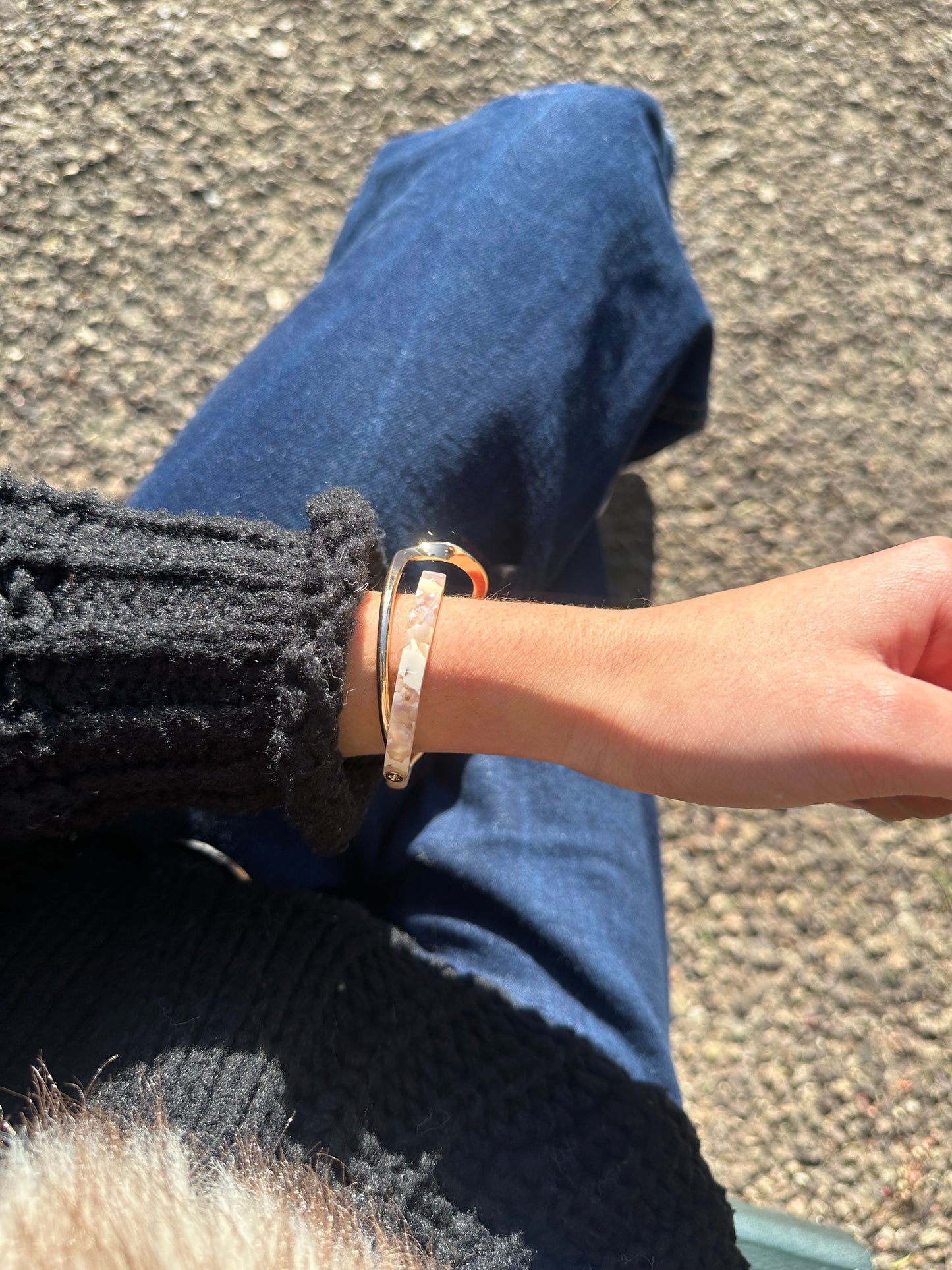 Jonc - acier inoxydable doré