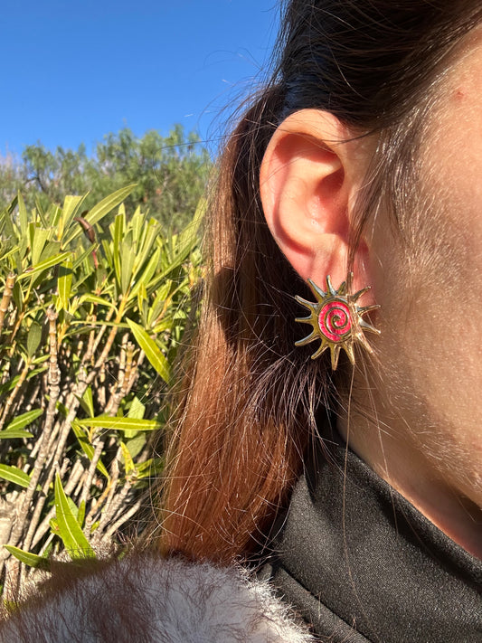Boucles d’oreilles soleil