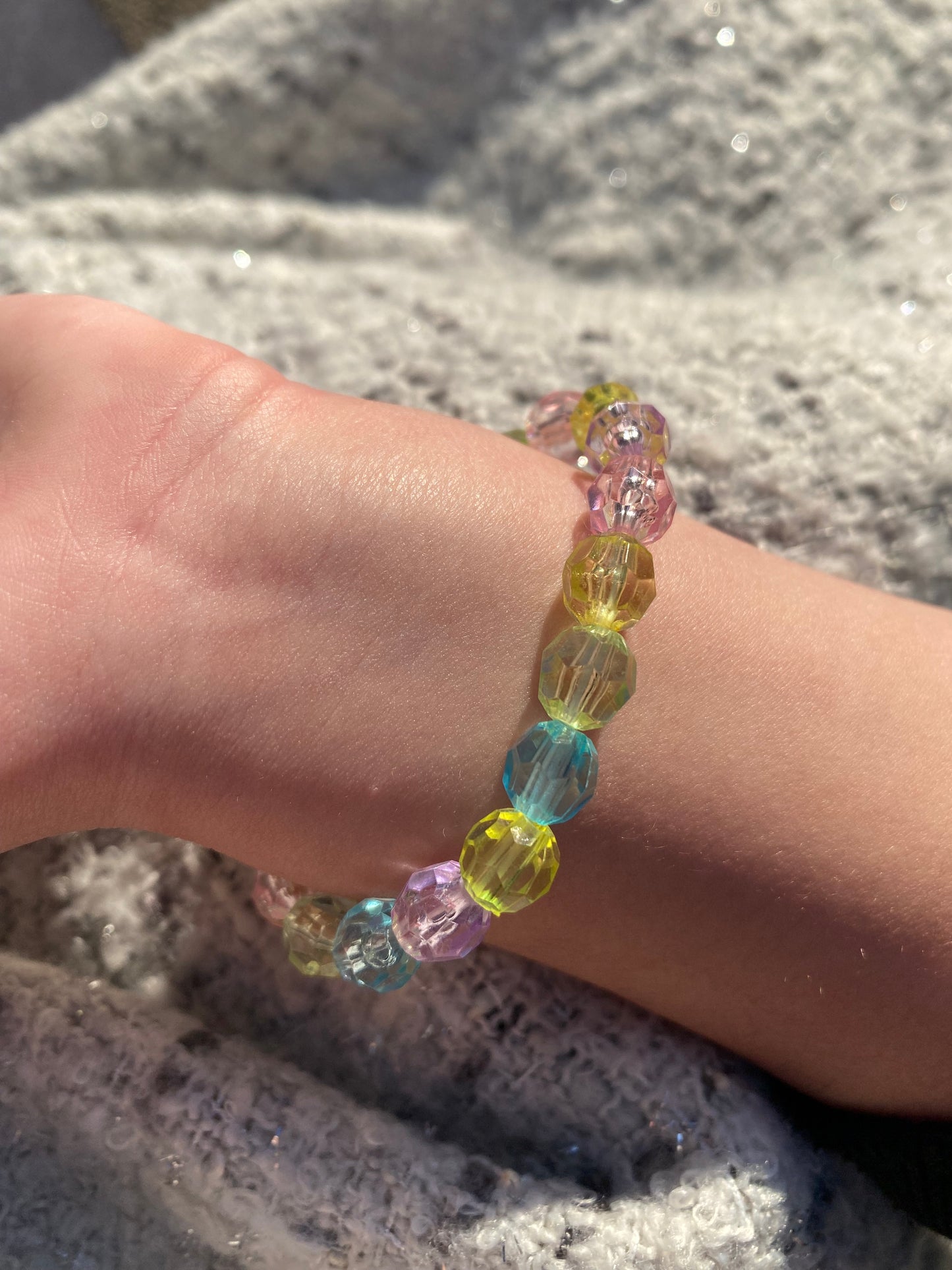 Bracelet élastique arc en ciel enfant - fantaisie