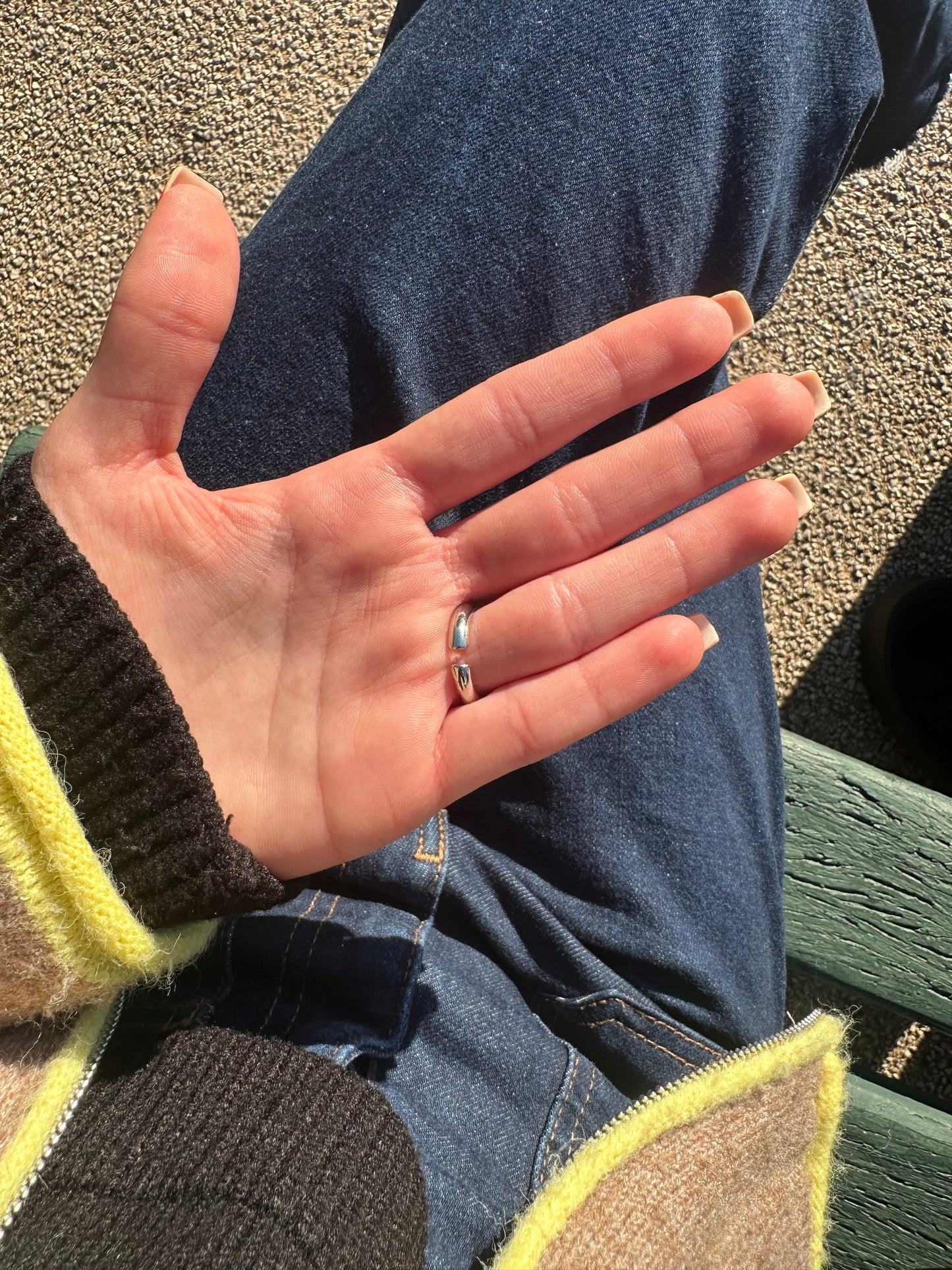 Bague ajustable - acier inoxydable argenté