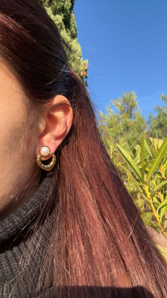 Boucles d’oreilles cœur - acier inoxydable doré