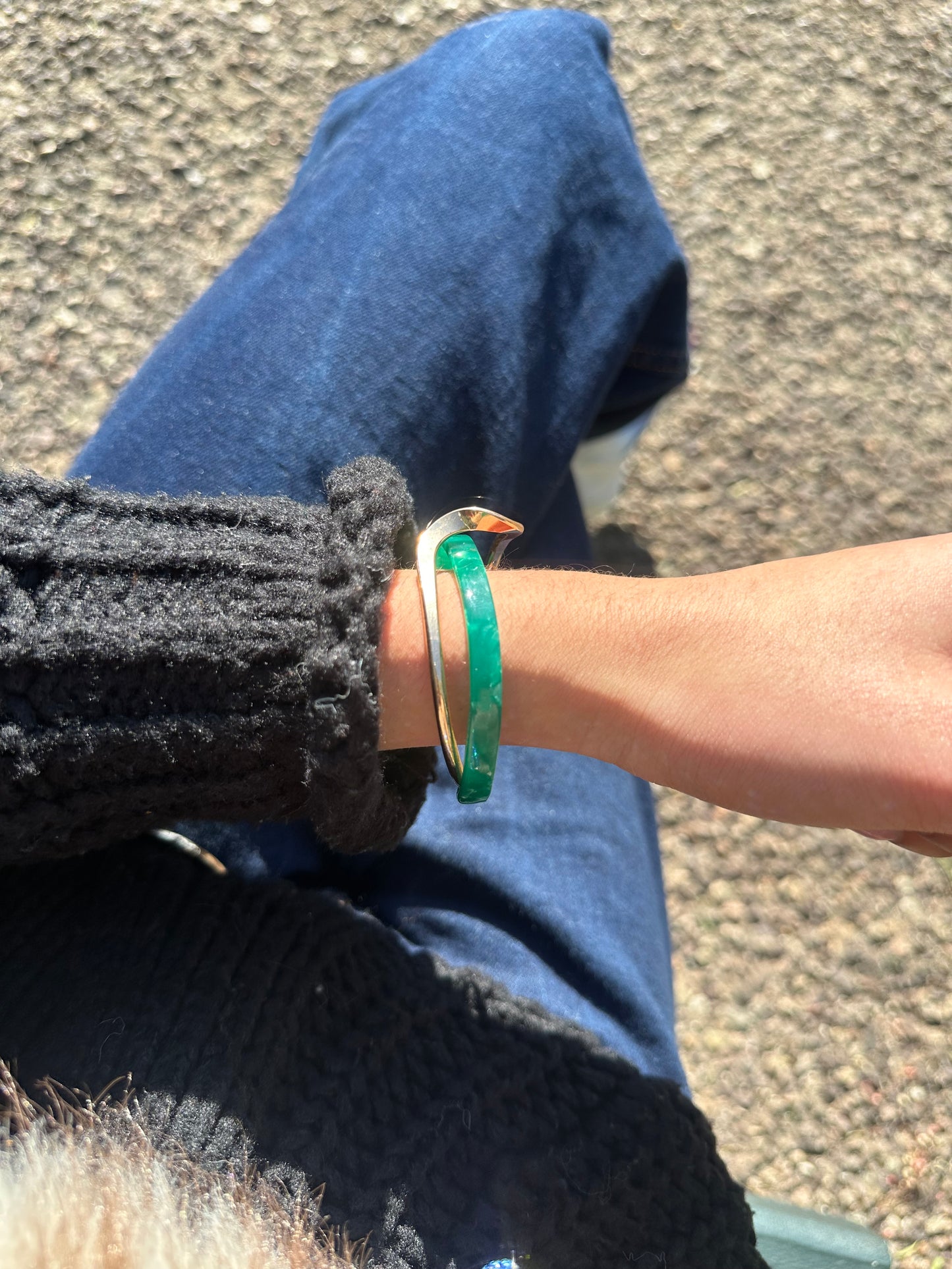 Jonc - acier inoxydable doré