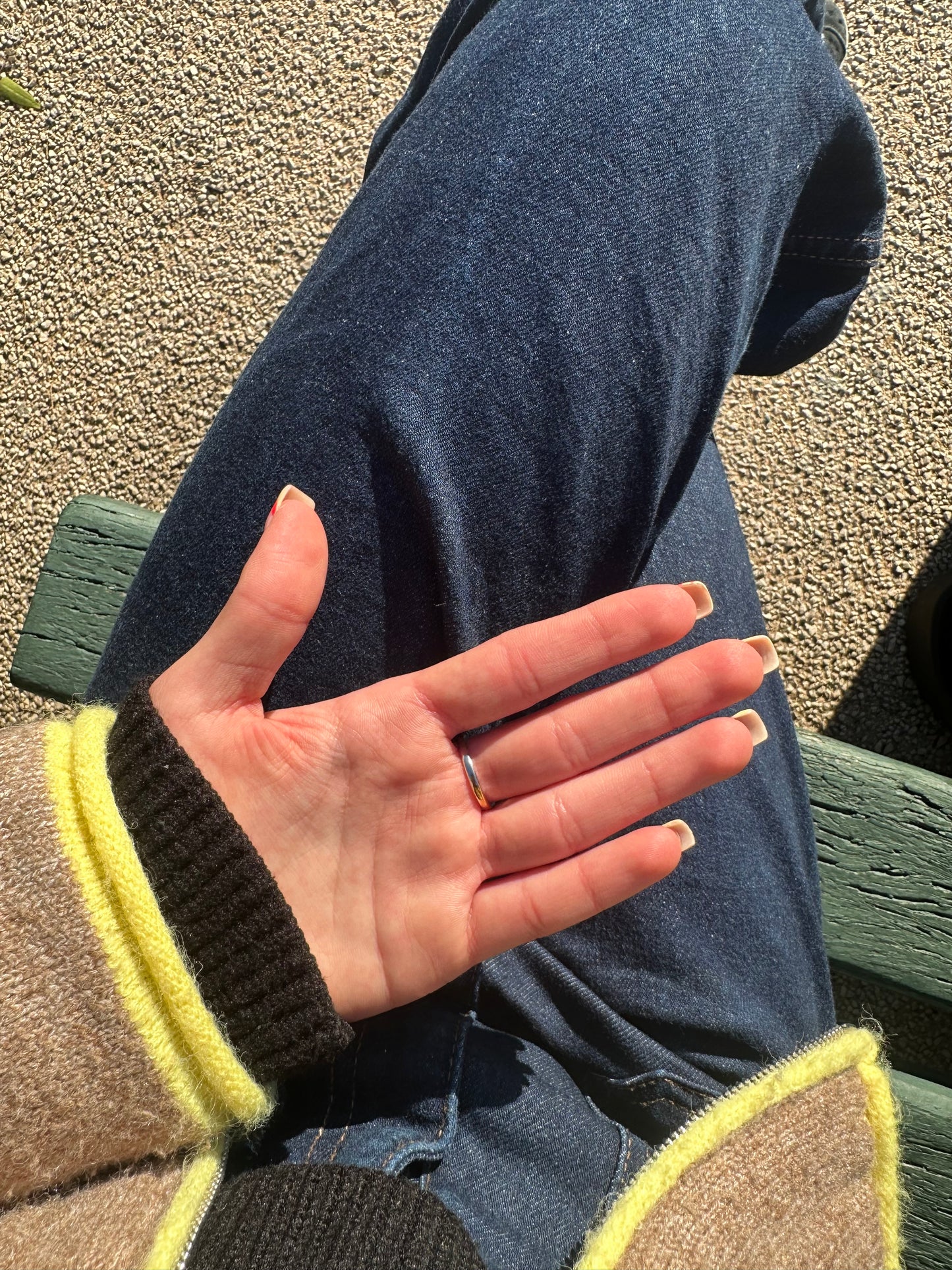 Bague ajustable - acier inoxydable doré et argenté