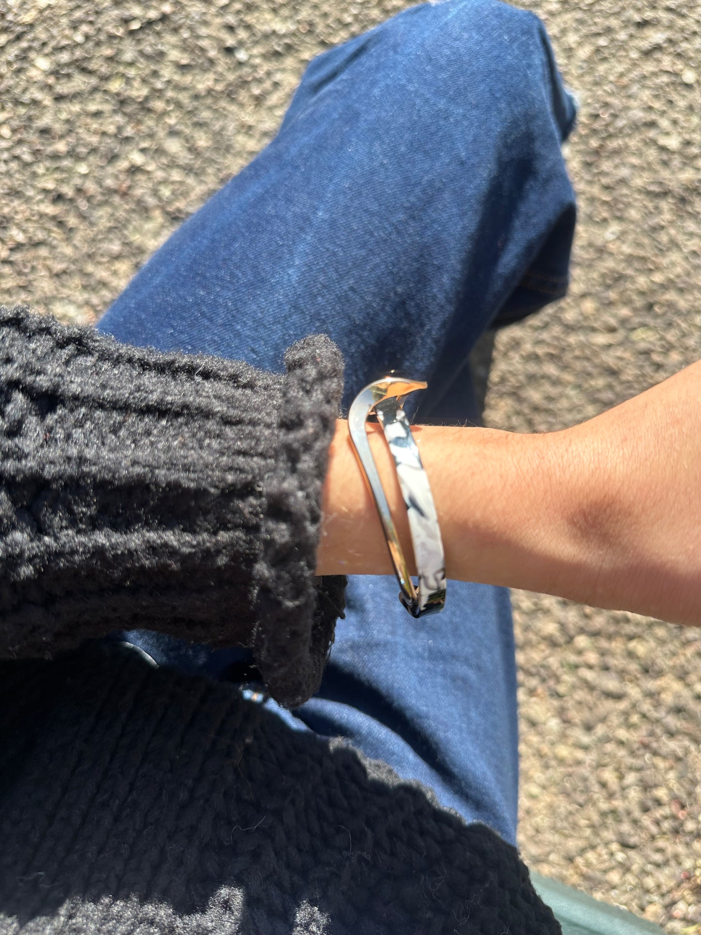 Jonc - acier inoxydable doré