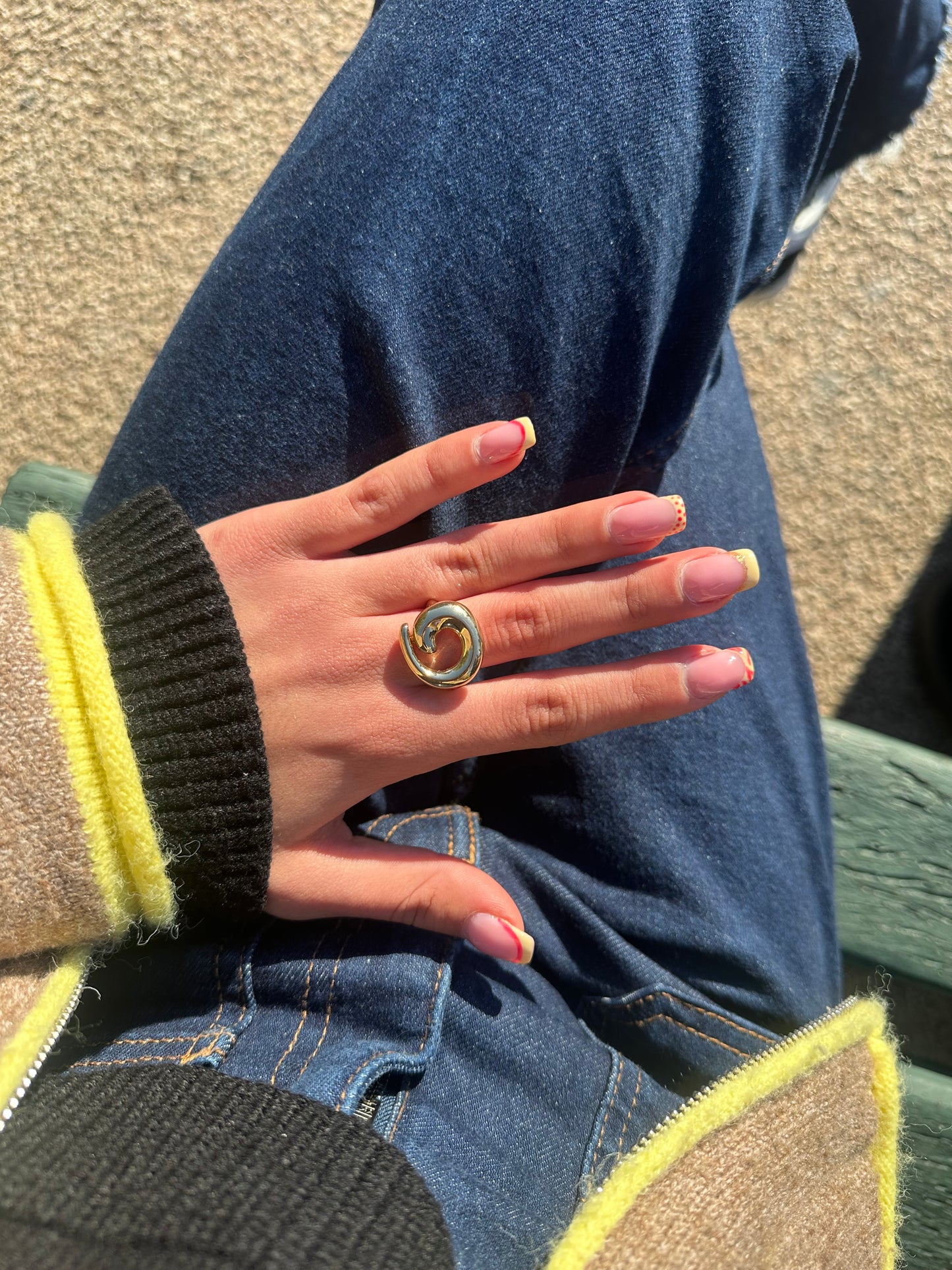 Bague ajustable - cuivre doré