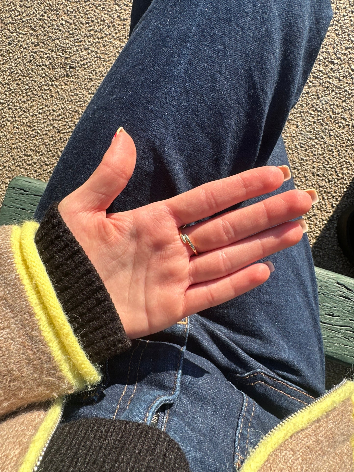 Bague ajustable - cuivre doré