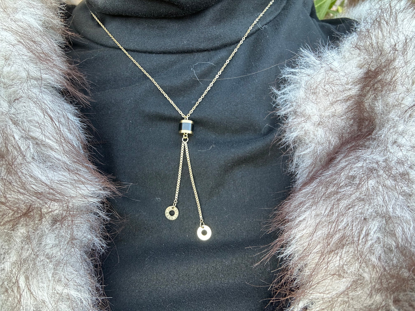 Collier pendant - acier inoxydable doré