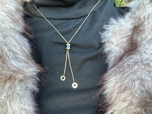 Collier pendant - acier inoxydable doré