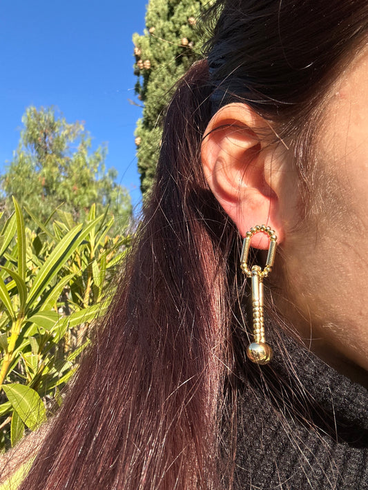 Boucles d’oreilles pendantes - cuivre doré