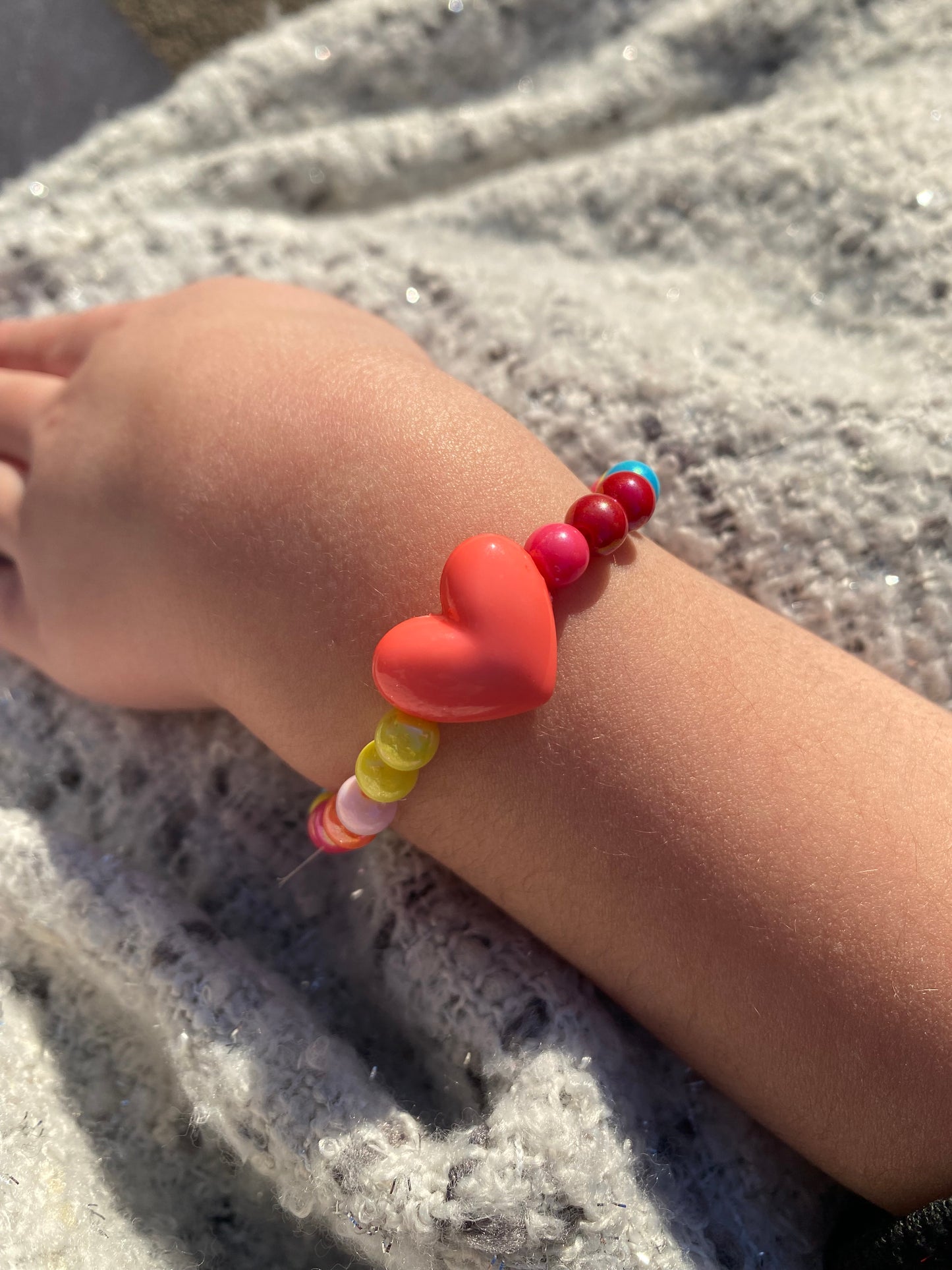Bracelet élastique cœur enfant - fantaisie