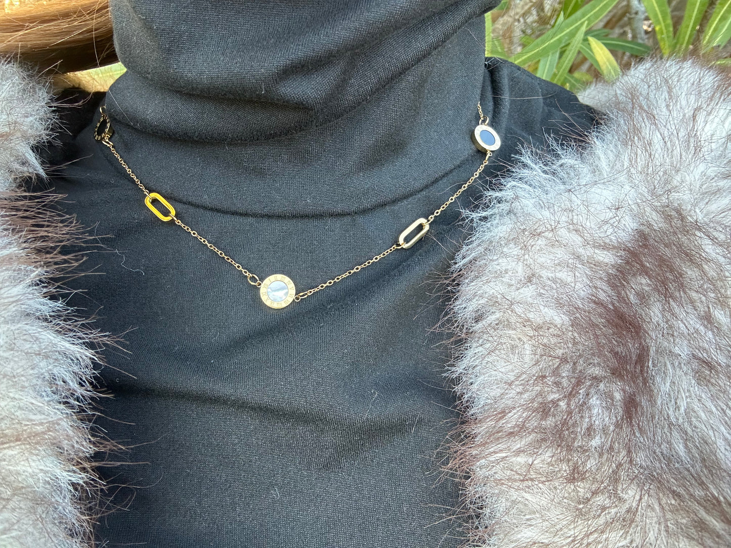 Collier - acier inoxydable doré