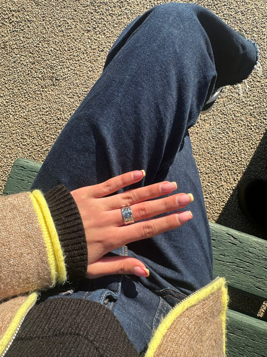 Bague ajustable - acier inoxydable argenté