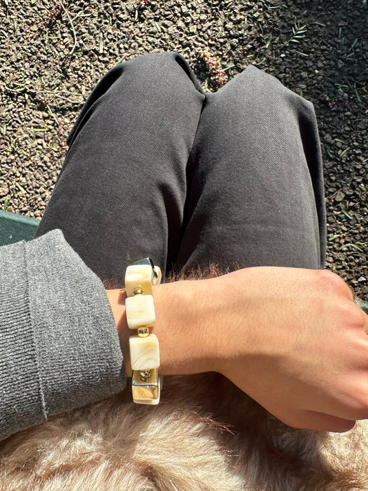 Bracelet élastique carré - fantaisie