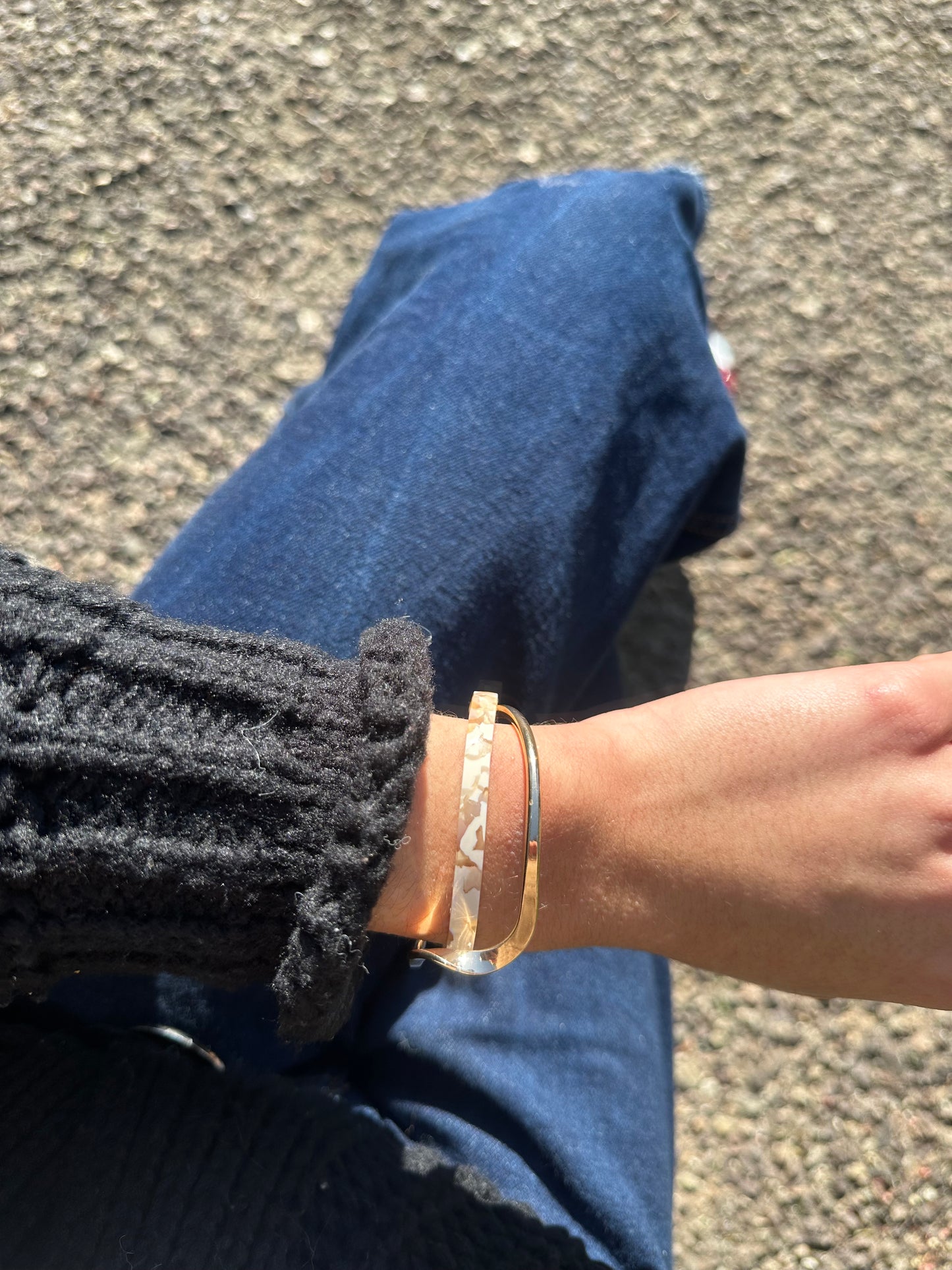 Jonc - acier inoxydable doré