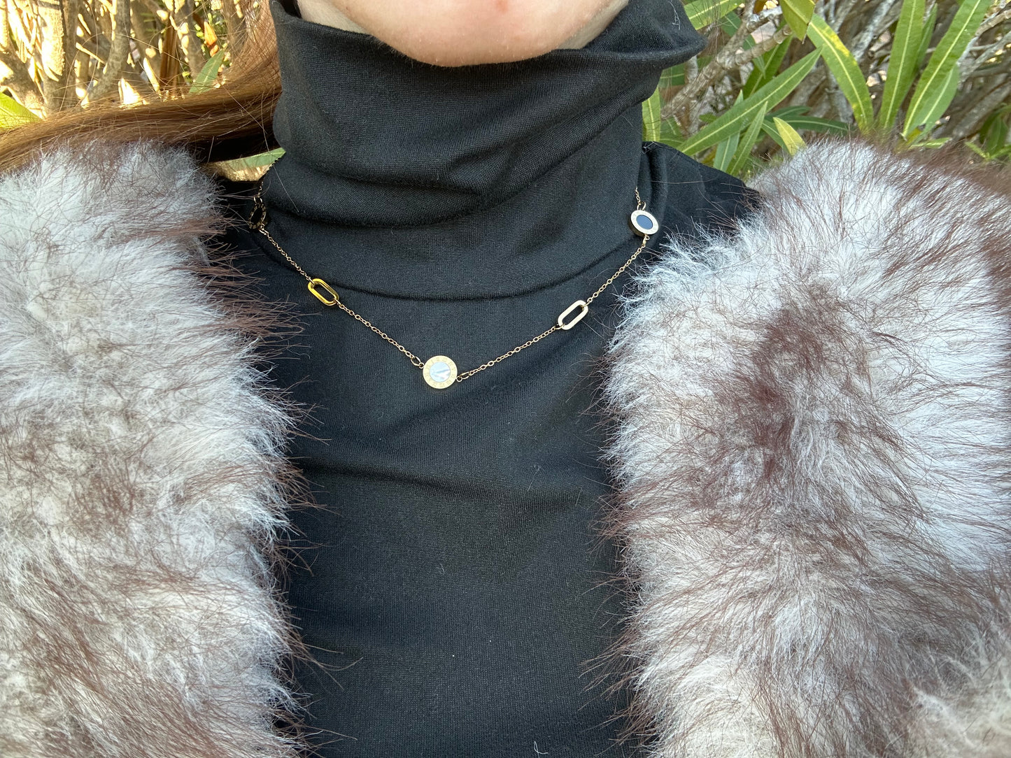 Collier - acier inoxydable doré