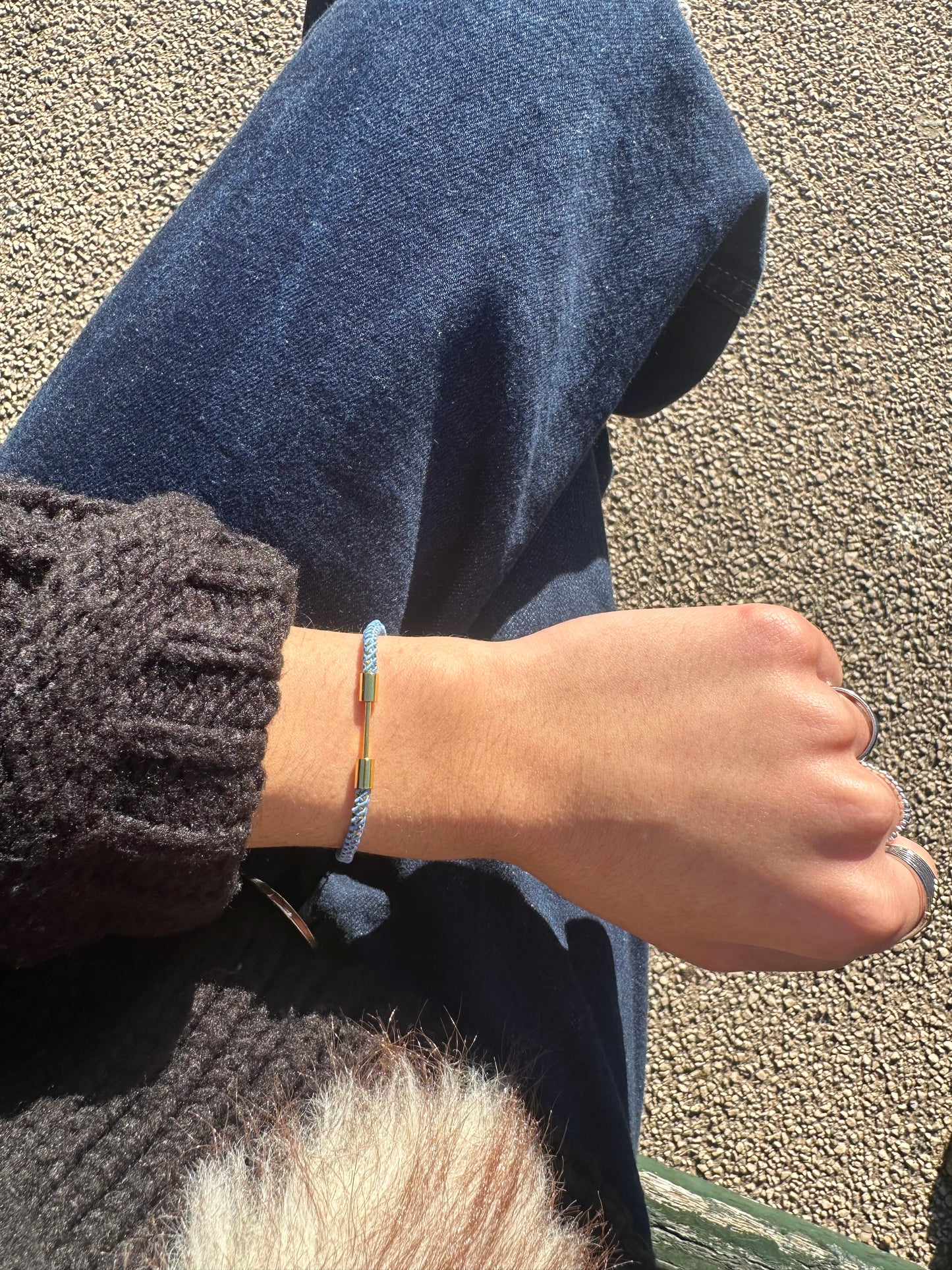 Bracelet cordon - cuivre doré