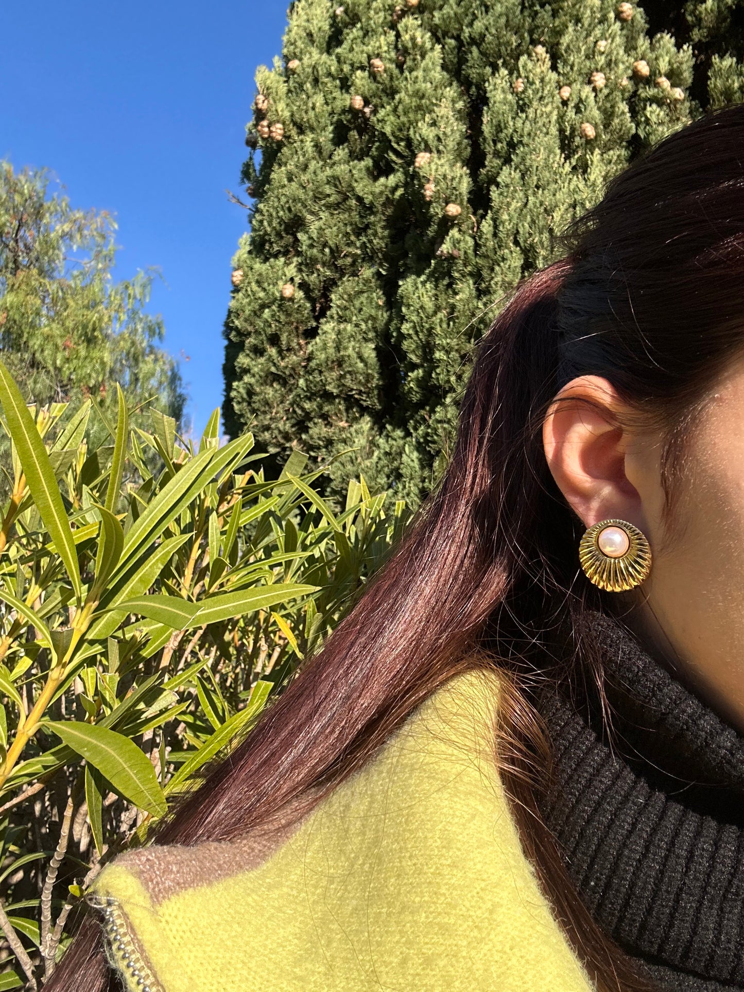 Boucles d’oreilles - acier inoxydable doré