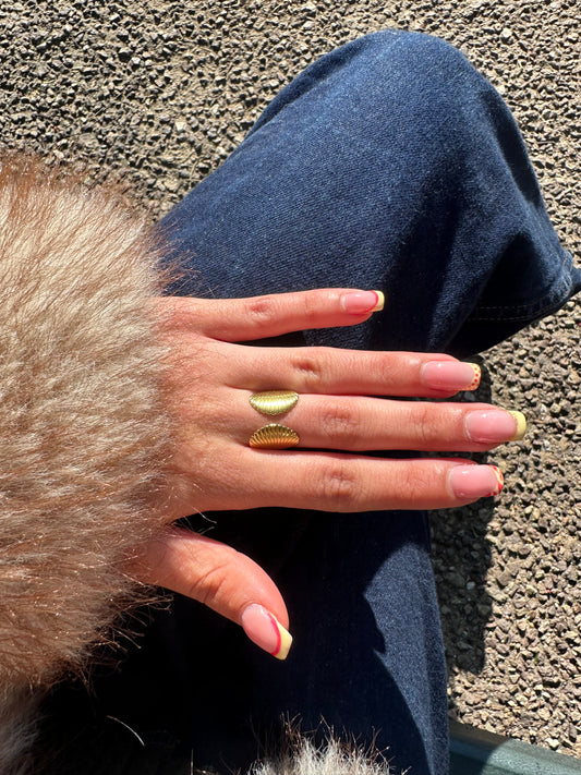 Bague ajustable coquillages