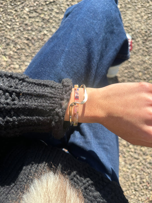 Jonc - acier inoxydable doré