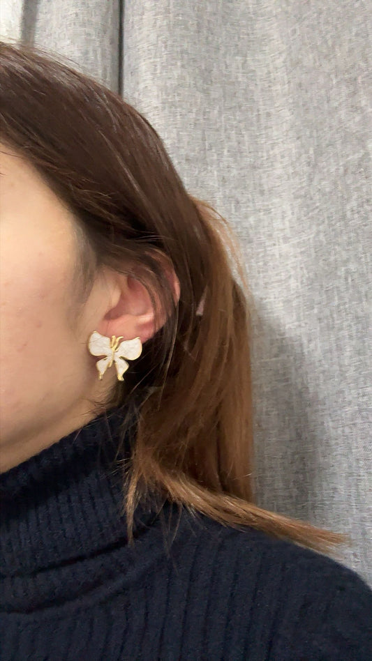 Boucles d’oreilles papillons - acier inoxydable doré