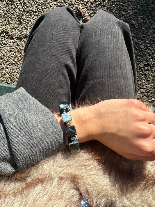 Bracelet élastique carré - fantaisie