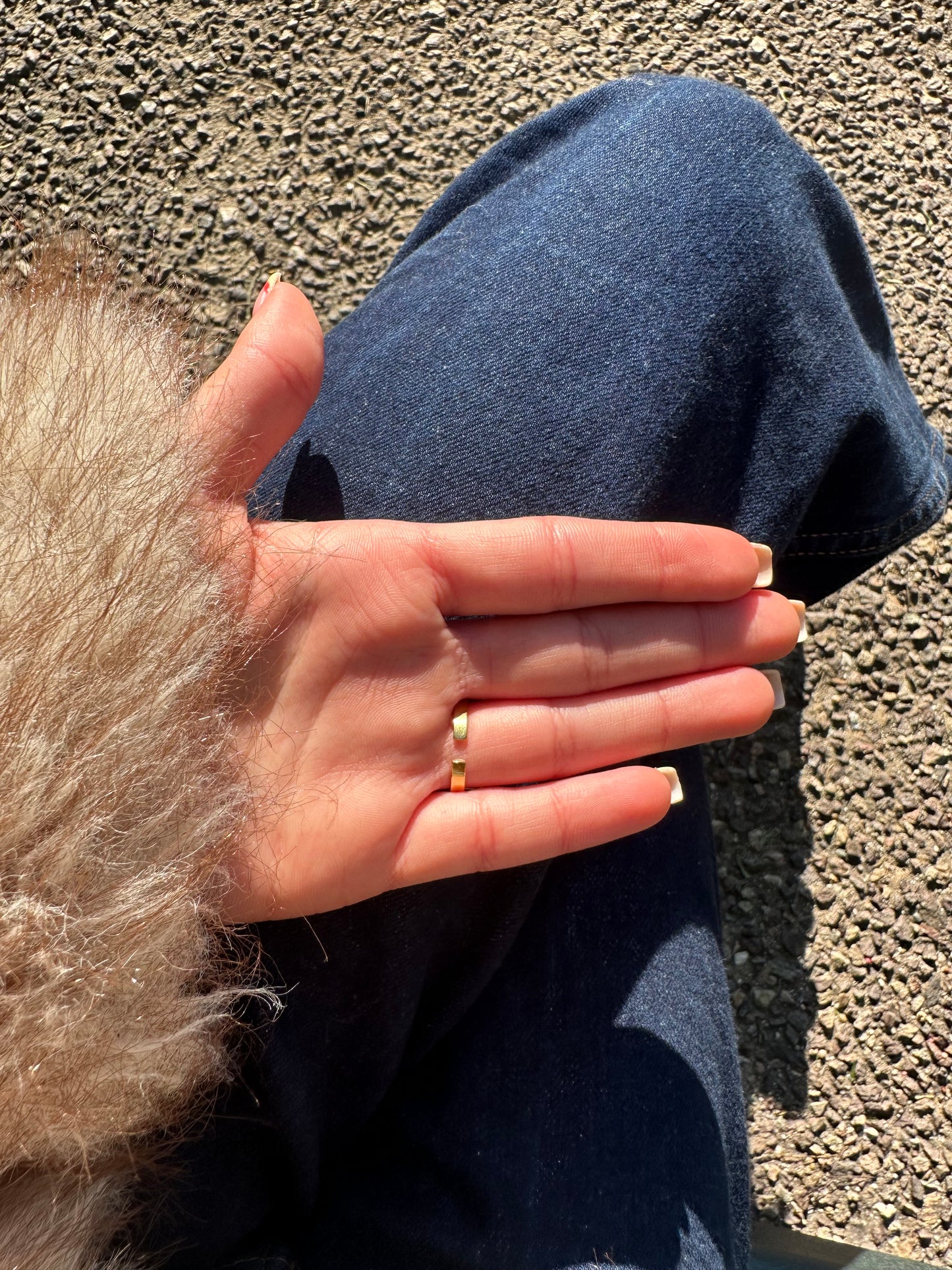 Bague ajustable cœur