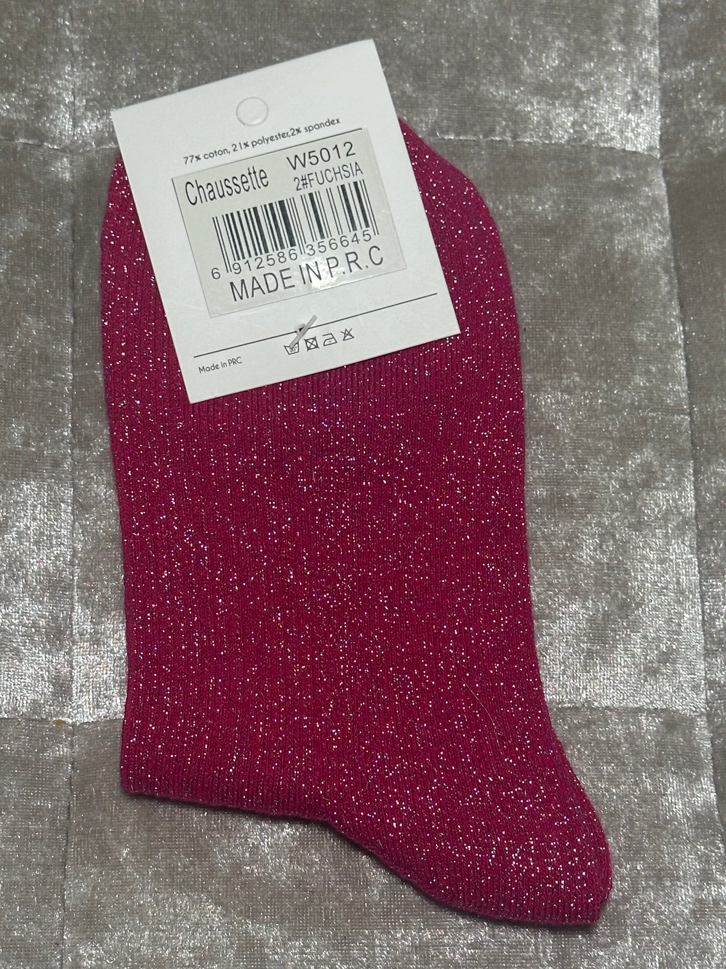 Chaussettes pailletées message « princesse »